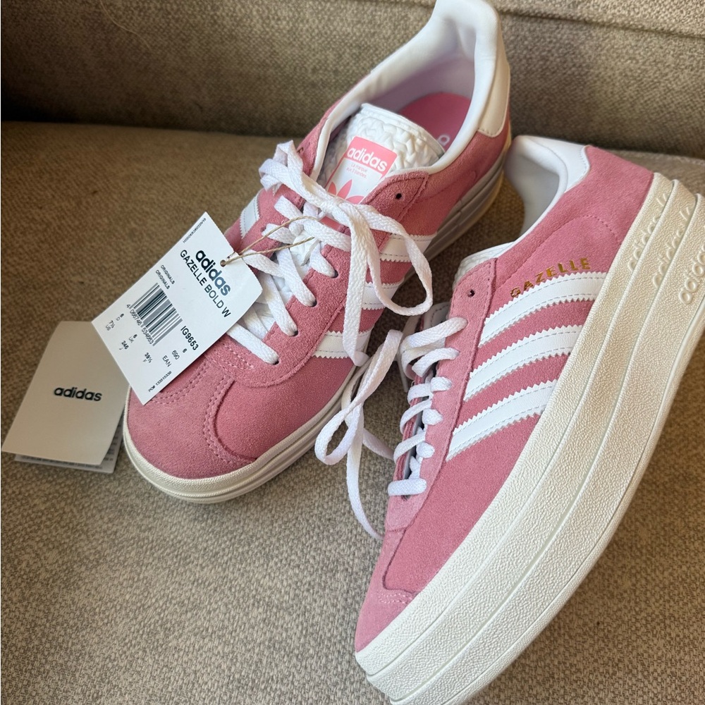 Adidas Womens Pink Gazelle Bold 'Super Pop' / US Women's 7.5 - Picture 10 of 10